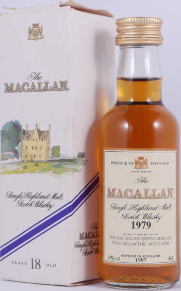 Macallan 1979 18 Years Sherry Wood Miniatur Highland Single Malt Scotch Whisky 43,0%