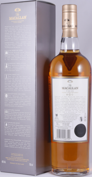 Macallan 10 Years Fine Oak Triple Cask Matured Bourbon und Sherry Oak Casks Highland Single Malt Scotch Whisky 40,0%