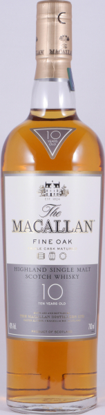 Macallan 10 Years Fine Oak Triple Cask Matured Bourbon und Sherry Oak Casks Highland Single Malt Scotch Whisky 40,0%