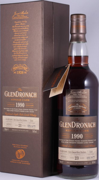 Glendronach 1990 23 Years Pedro Ximenez Sherry Puncheon No. 1243 Highland Single Malt Scotch Whisky 50,6%