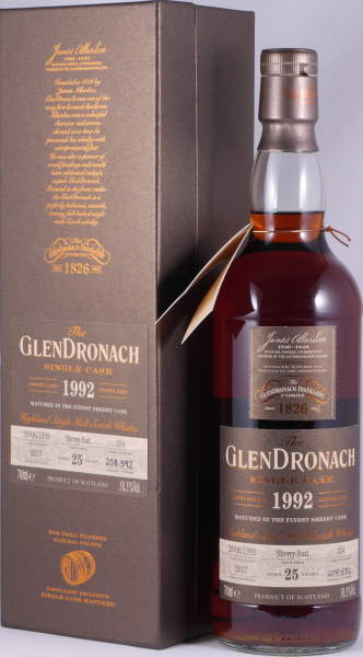 Glendronach 1992 25 Years Sherry Butt No. 334 Highland Single Malt Scotch Whisky 58,5%