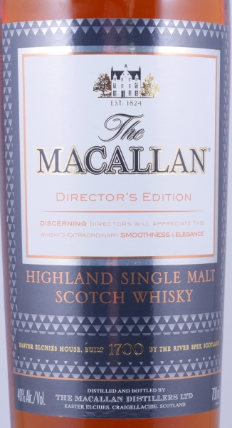 Macallan Director´s Edition The 1700 Series  Highland Single Malt Scotch Whisky 40.0%