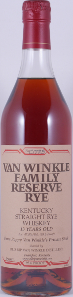 Van Winkle Family Reserve 13 Years No. C1773 Pappy van Winkles Private Stock Kentucky Straight Rye Whiskey 47.8%