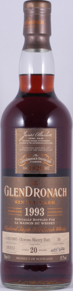 Glendronach 1993 20 Years Oloroso Sherry Butt No. 30 Highland Single Malt Scotch Whisky 59,7%