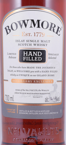 Bowmore 1999 20 Years First Fill Pedro Ximénez Sherry Cask No. 26 Hand-Filled Islay Single Malt Scotch Whisky 54,9%