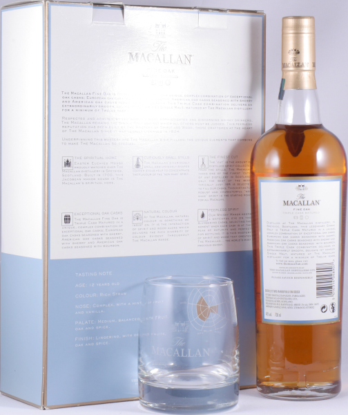 Macallan 12 Years Fine Oak Triple Cask Matured Gift Set Highland Single Malt Scotch Whisky 40.0%