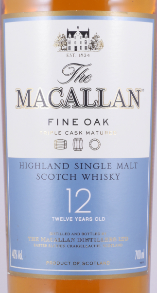 Macallan 12 Years Fine Oak Triple Cask Matured Gift Set Highland Single Malt Scotch Whisky 40.0%
