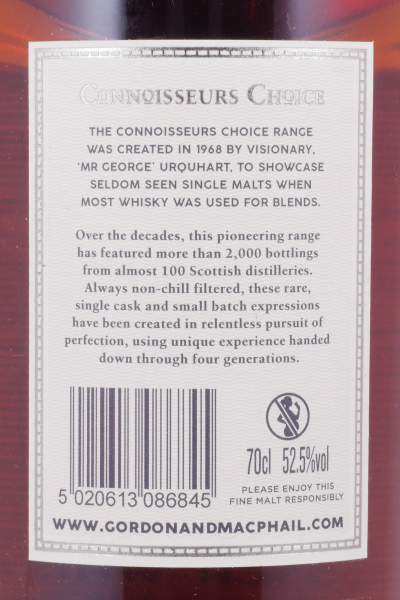 Linkwood 1994 26 Years Refill Sherry Butt No. 12601201 Gordon und MacPhail Speyside Single Malt Scotch Whisky 52,5%