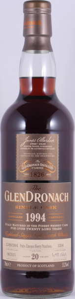 Glendronach 1994 20 Years Pedro Ximenez Sherry Puncheon No. 3398 Highland Single Malt Scotch Whisky 53,2%
