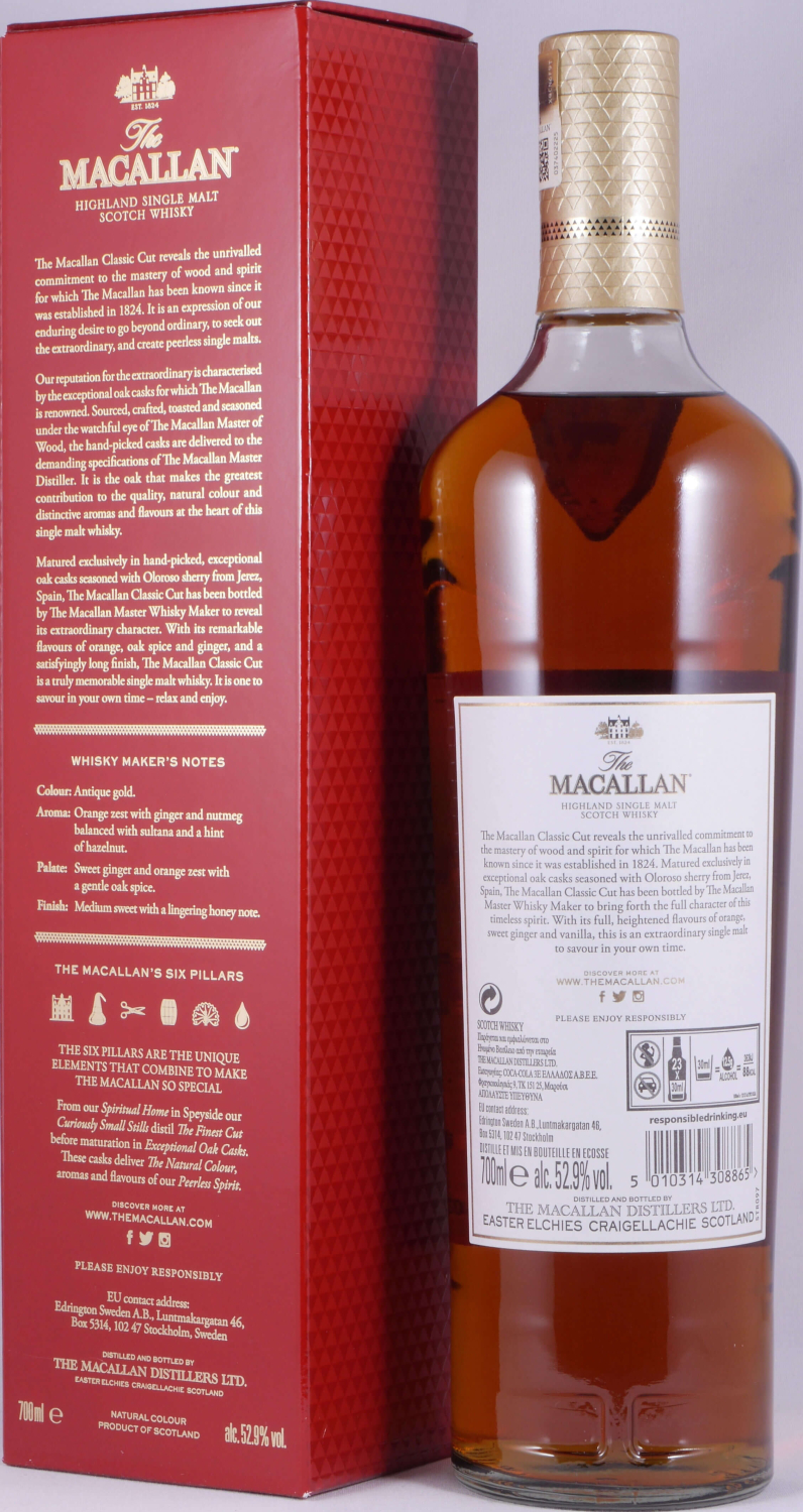 Macallan Classic Cut 2019 Sherry Oak Highland Single Malt Scotch Whisky Cask Strength 52,9%