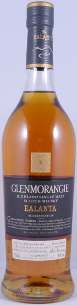 Glenmorangie 1993 19 Years Ealanta Private Edition American Virgin Oak Casks Highland Single Malt Scotch Whisky 46.0%