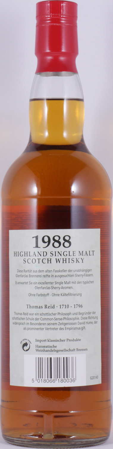 Glenfarclas 1988 29 Years Oloroso Sherry Casks Edition No. 22 Thomas Reid Highland Single Malt Scotch Whisky 46,0%