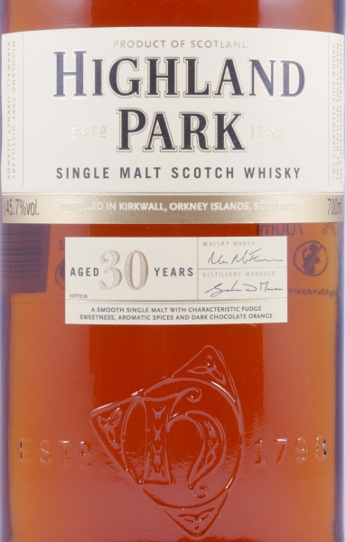 Highland Park 30 Years Release 2013 Orkney Islands Single Malt Scotch Whisky 45,7%