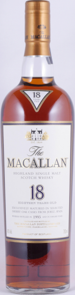 Macallan 1993 18 Years Sherry Oak Highland Single Malt Scotch Whisky 43.0%