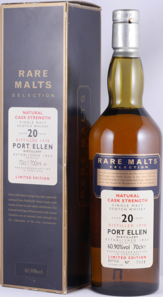 Port Ellen 1978 20 Years Diageo Rare Malts Selection Limited Edition Islay Single Malt Scotch Whisky Cask Strength 60.9%