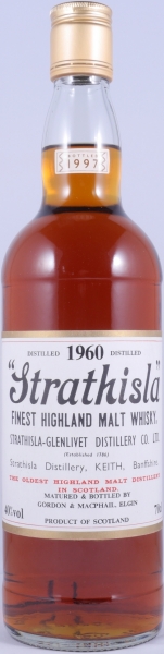 Strathisla 1960 37 Years Sherry Cask Gordon and MacPhail Speyside Single Malt Scotch Whisky 40.0%