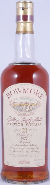 Bowmore 1972 21 Years Single Sherry Butt Seagull Label Islay Single Malt Scotch Whisky Sherry Cask Strength 49.1%