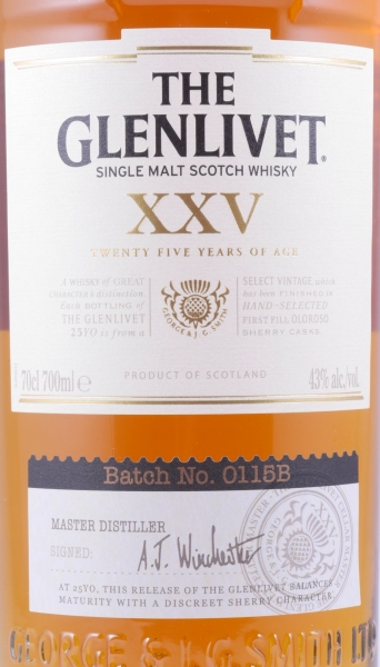 Glenlivet XXV 25 Years Speyside Single Malt Scotch Scotch Whisky 43,0%