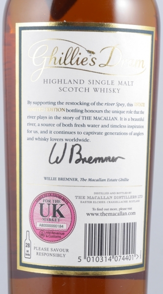 Macallan 12 Years Ghillies Dram Estate Limited Edition Highland Single Malt Scotch Whisky 40.0%