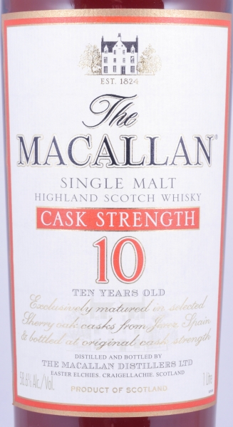 Macallan 10 Years Cask Strength Sherry Oak Highland Single Malt Scotch Whisky 58,6%