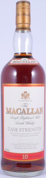 Macallan 10 Years 1st Edition Cask Strength Sherry Oak Highland Single Malt Scotch Whisky 58.8% 1.0L