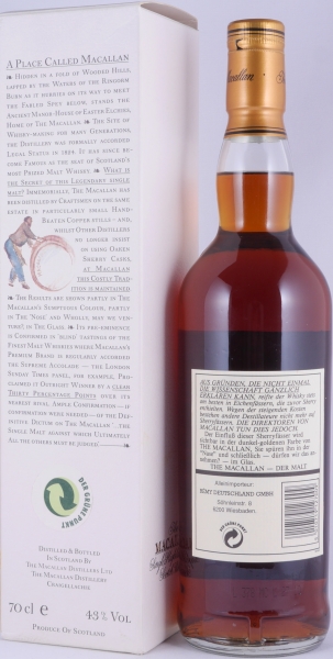 Macallan 12 Years Sherry Wood Highland Single Malt Scotch Whisky 43,0%