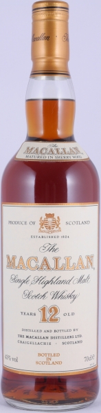 Macallan 12 Years Sherry Wood Highland Single Malt Scotch Whisky 43,0%