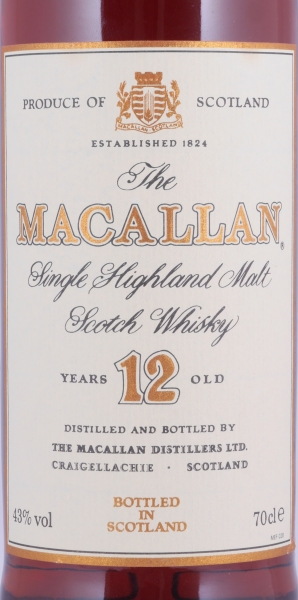 Macallan 12 Years Sherry Wood Highland Single Malt Scotch Whisky 43,0%
