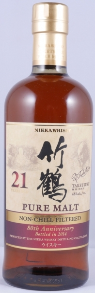 Nikka Taketsuru 21 Years Non-Chill-Filtered Limited 80th Aniversary Edition Pure Malt Blended Whisky 48.0%