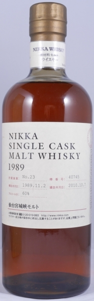 Nikka Miyagikyo 1989 20 Years Cask 40745 Japan Single Malt Whisky Cask Strength 60,0%