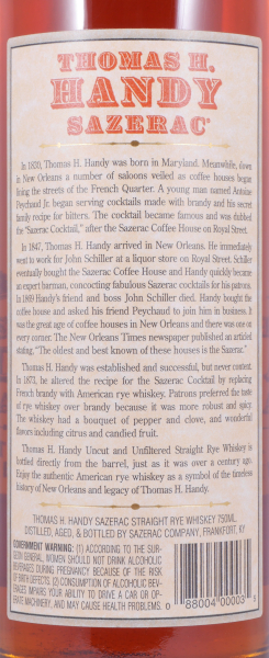 Thomas H. Handy Sazerac 2009 6 Years Buffalo Trace Antique Collection 2015 Kentucky Straight Rye Whiskey 63.45%