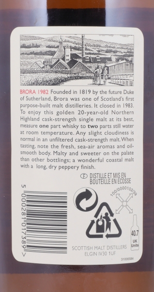 Brora 1982 20 Years Diageo Rare Malts Selection Limited Edition Highland Single Malt Scotch Whisky Cask Strength 58,1%