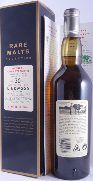 Linkwood 1974 30 Years Diageo Rare Malts Selection Limited Edition Speyside Single Malt Scotch Whisky Cask Strength 54.9%