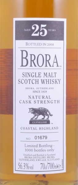 Brora 25 Years Limited Edition 2008 7th Annual Special Release Highland Single Malt Scotch Whisky Cask Strength 56,3%