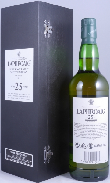 Laphroaig 25 Years Olosoro Sherry- und Bourbon Casks Limited Edition Release 2011 Islay Single Malt Scotch Whisky Cask Strength 48,6%