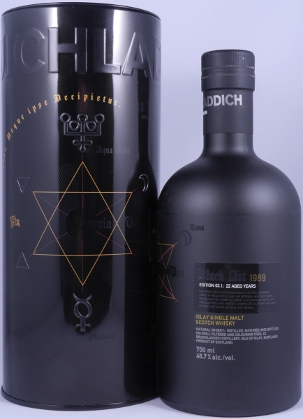 Bruichladdich Black Art 03.1 1989 22 Years Limited Edition Islay Single Malt Scotch Whisky Cask Strength 48,7%