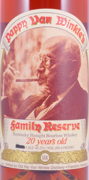 Pappy Van Winkles 20 Years Family Reserve Release 2014 Kentucky Straight Bourbon Whiskey 45.2%