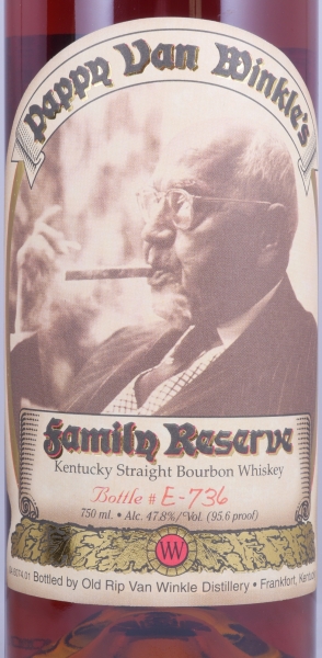 Pappy Van Winkles 23 Years #E-736 Family Reserve Limited Edition Release 2013 Kentucky Straight Bourbon Whiskey 47,8%