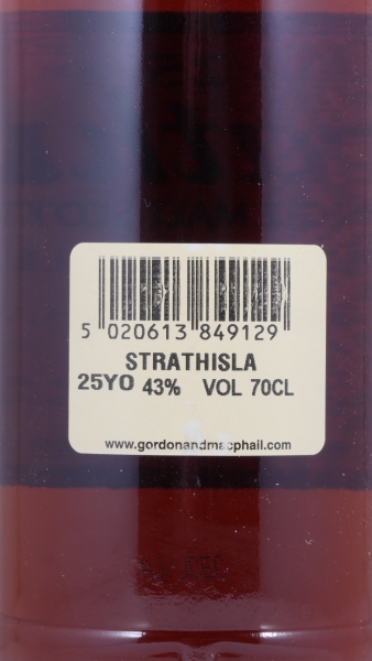 Strathisla 25 Years Gordon und MacPhail Distillery Label Speyside Single Malt Scotch Whisky 43,0%