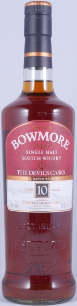 Bowmore The Devils Casks 10 Years 1st Fill Sherry Casks Small Batch Release II Islay Single Malt Scotch Whisky 56.3%