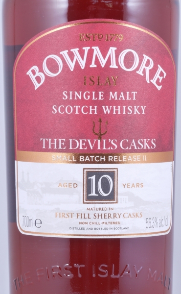 Bowmore The Devils Casks 10 Years 1st Fill Sherry Casks Small Batch Release II Islay Single Malt Scotch Whisky 56.3%