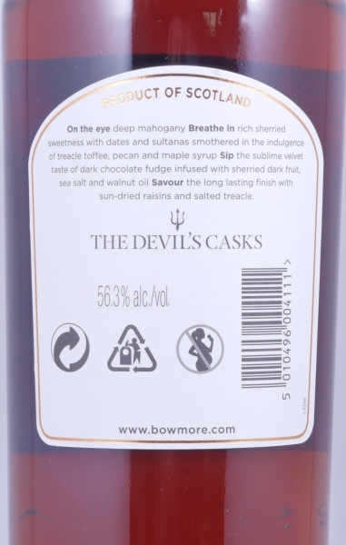 Bowmore The Devils Casks 10 Years 1st Fill Sherry Casks Small Batch Release II Islay Single Malt Scotch Whisky 56.3%