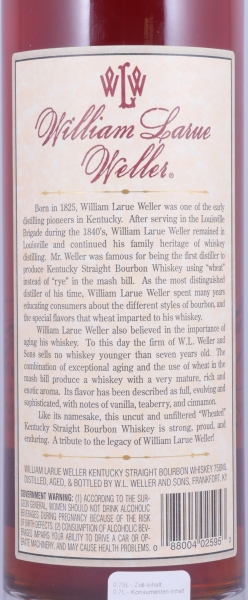 William Larue Weller 2001 12 Years Fall of 2013 Buffalo Trace Antique Collection Kentucky Straight Bourbon Whiskey 68,1%