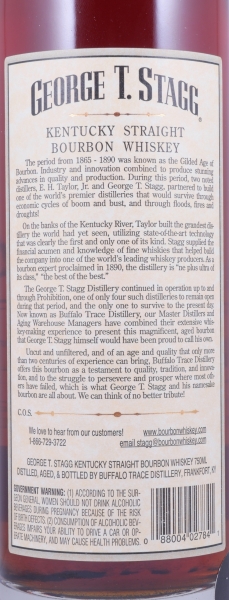 George T. Stagg 2000 15 Years Buffalo Trace Antique Collection 2015 Kentucky Straight Bourbon Whiskey 69.1%