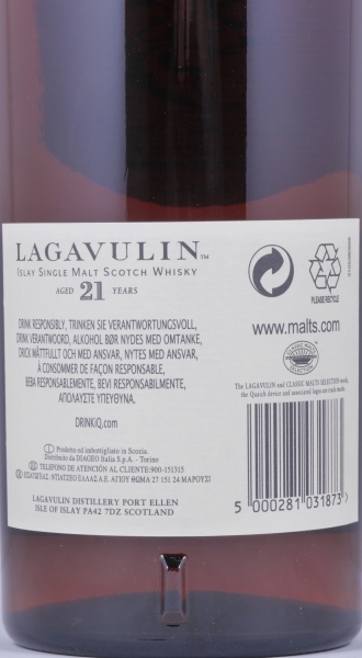 Lagavulin 1991 21 Years First Fill Sherry Casks Special Release 2012 Limited Edition Islay Single Malt Scotch Whisky Cask Strength 52,0%
