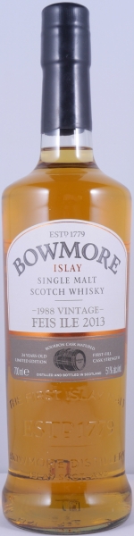 Bowmore 1988 24 Years First Fill Bourbon Cask Feis Ile 2013 Islay Single Malt Scotch Whisky 51,0%