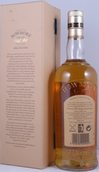 Bowmore 1989 16 Years Bourbon Cask Limited Edition Bottling Islay Single Malt Scotch Whisky 51.8%
