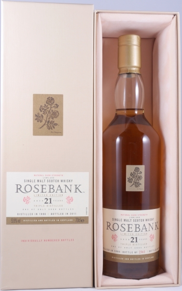 Rosebank 1990 21 Years Limited Edition Special Release 2011 Lowland Single Malt Scotch Whisky Cask Strength 53,8%