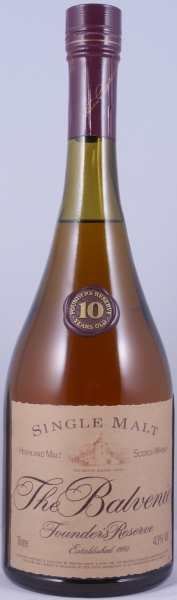 Balvenie 10 Years Founders Reserve Old Label Cognac Style Bottle Highland Malt Scotch Whisky 43,0% 1,0 L