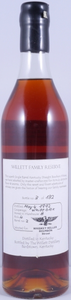 Willett 1992 15 Years Single Barrel No. 2 for Mr. Bourbon Heinz Taubenheim Family Estate Kentucky Straight Bourbon Whiskey 50.0%